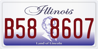 IL license plate B588607