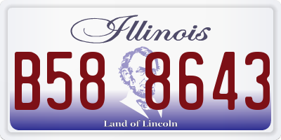 IL license plate B588643