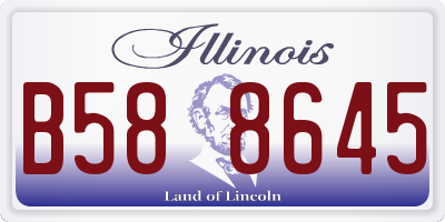 IL license plate B588645
