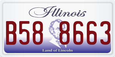 IL license plate B588663