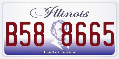 IL license plate B588665