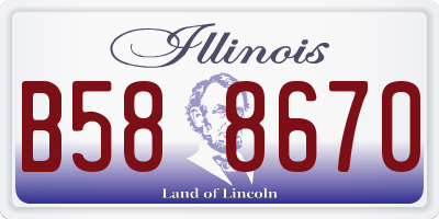 IL license plate B588670