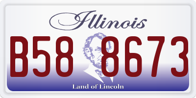 IL license plate B588673