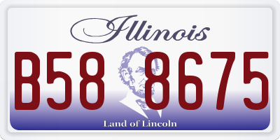 IL license plate B588675