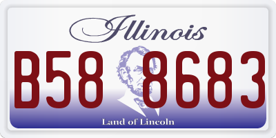IL license plate B588683