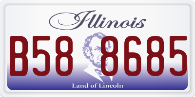 IL license plate B588685