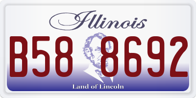 IL license plate B588692