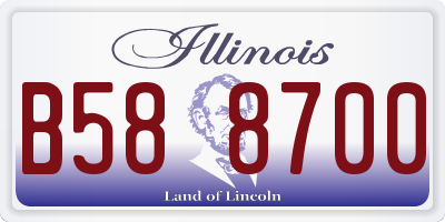 IL license plate B588700