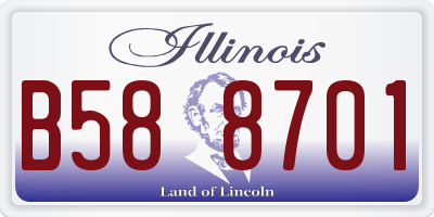 IL license plate B588701