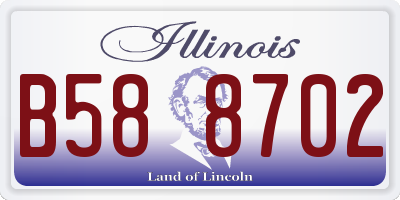 IL license plate B588702