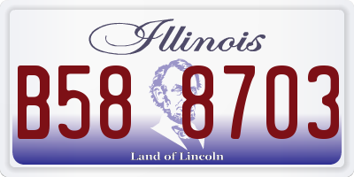 IL license plate B588703