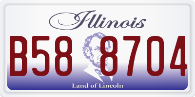 IL license plate B588704