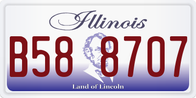 IL license plate B588707