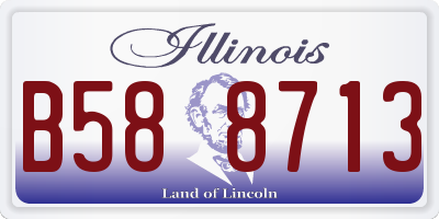 IL license plate B588713