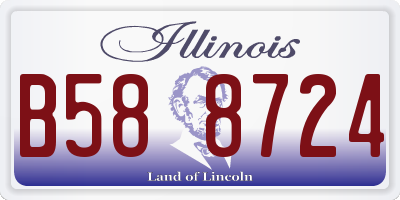 IL license plate B588724