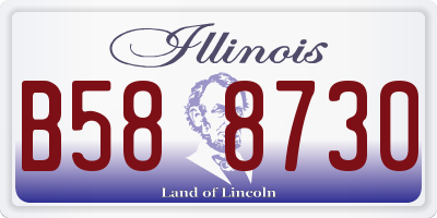IL license plate B588730
