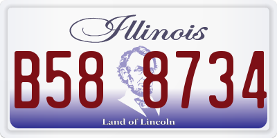 IL license plate B588734