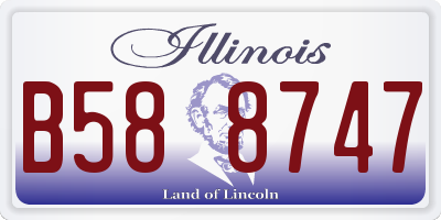 IL license plate B588747