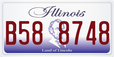IL license plate B588748