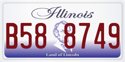 IL license plate B588749