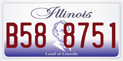 IL license plate B588751