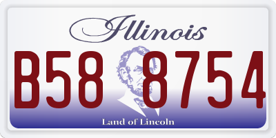 IL license plate B588754