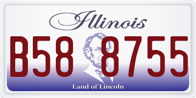 IL license plate B588755