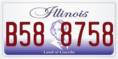IL license plate B588758
