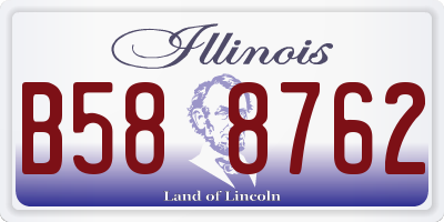 IL license plate B588762