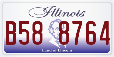 IL license plate B588764