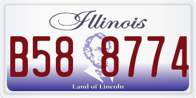 IL license plate B588774