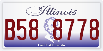 IL license plate B588778