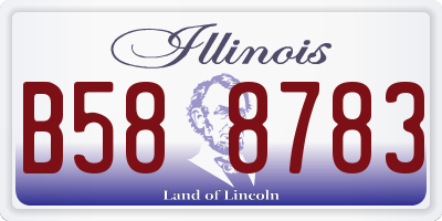 IL license plate B588783