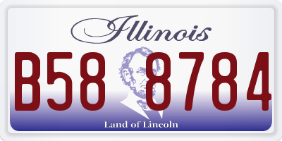 IL license plate B588784