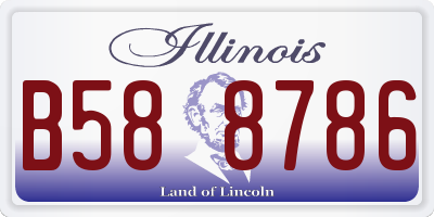 IL license plate B588786