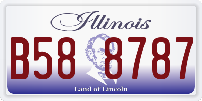 IL license plate B588787