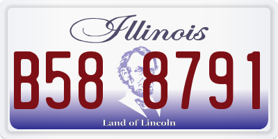 IL license plate B588791