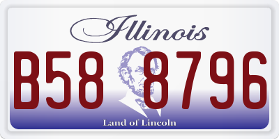 IL license plate B588796