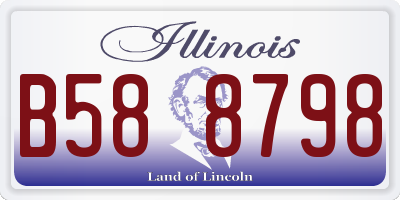 IL license plate B588798