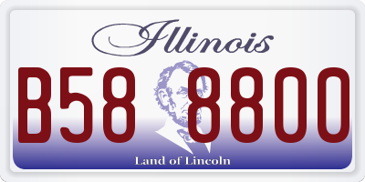 IL license plate B588800