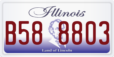 IL license plate B588803