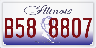 IL license plate B588807