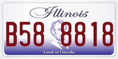 IL license plate B588818