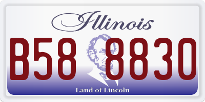 IL license plate B588830