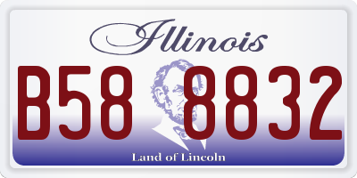 IL license plate B588832