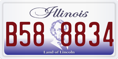 IL license plate B588834