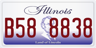 IL license plate B588838