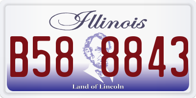 IL license plate B588843