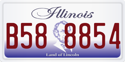 IL license plate B588854