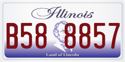 IL license plate B588857